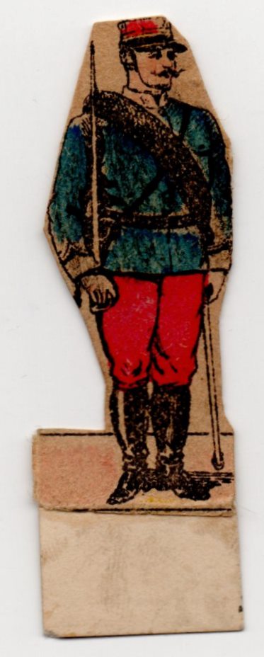 	Історична паперова мініатюра "Військовій у французькій уніформі зразка ХІХ ст."