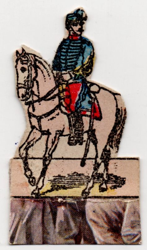 Історична паперова мініатюра "Кавалерист французької армії кін. ХІХ ст."