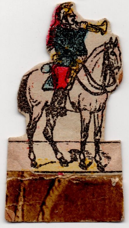 	Історична паперова мініатюра "Горніст кірасир французької армії кін. ХІХ ст."