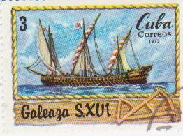 Марка поштова гашена. "Galeaga S. XVI. Cuba"