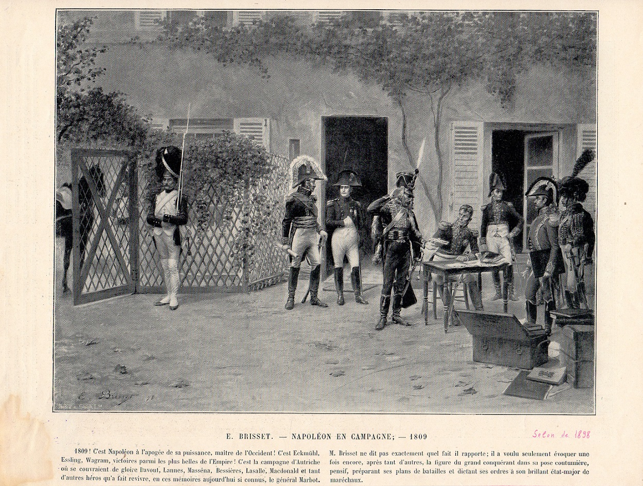 Репродукція. Художника E. Brisset (Е. Бріссет) "Napoleon En Campagne; - 1809"