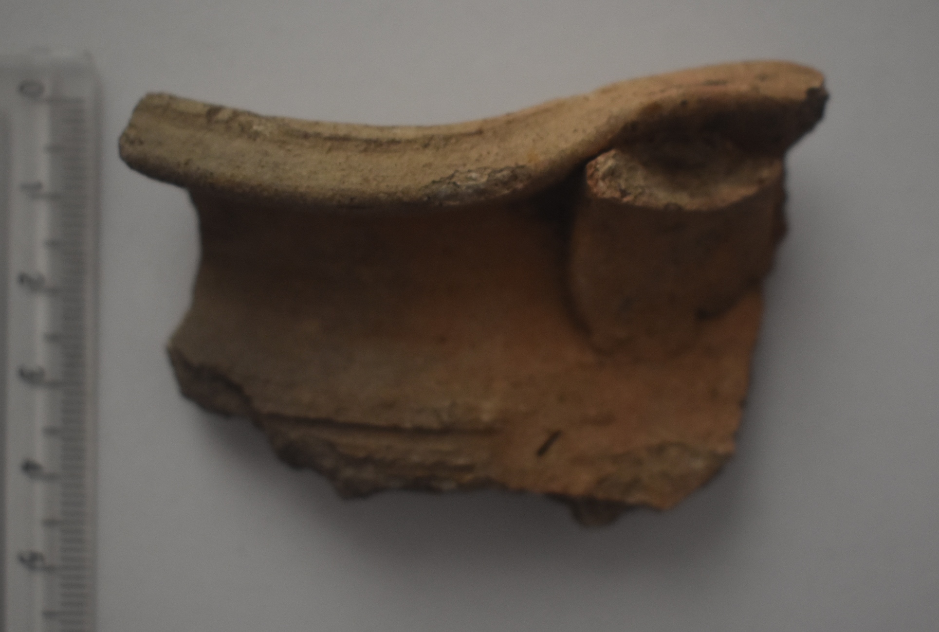 Археологія. Фрагмент вінця гончарного посуду. (розкопки на території Башти №4 (Старонаводницька, 2)