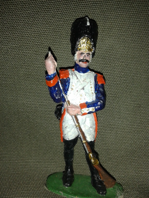 Історична мініатюра. "Піший гренадер полку гвардії Наполеона. Перша Французька імперія. 1808"