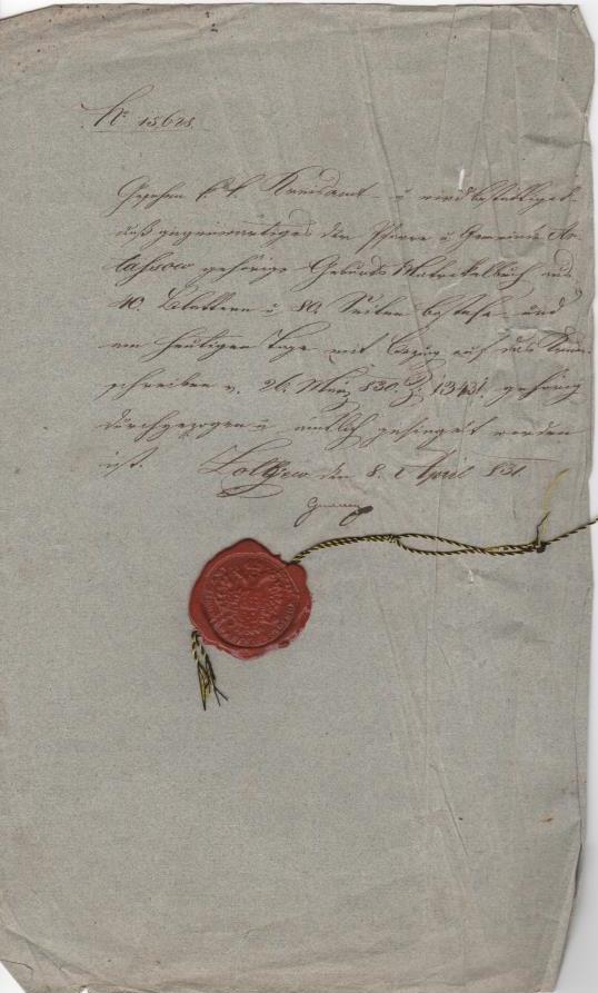 Документ. "Документ за №15628 від 8 квітня 1831 року"