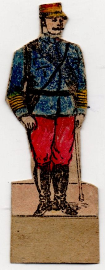 Історична паперова мініатюра "Офіцер французької армії кін. ХІХ ст."