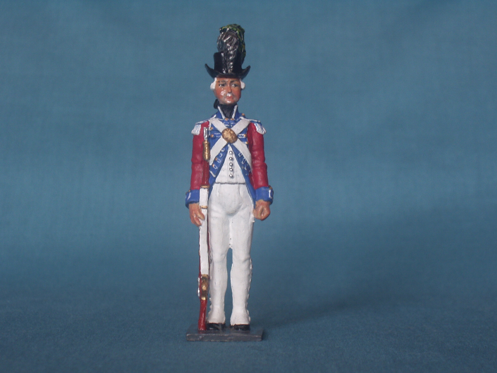 Історична мініатюра. "Рядовий легкої роти 2-го полку пішої гвардії. Великобританія. 1794"