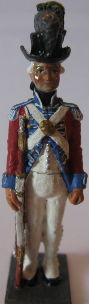 Історична мініатюра. "Солдат пішої Королівської гвардії. Великобританія. 1792"