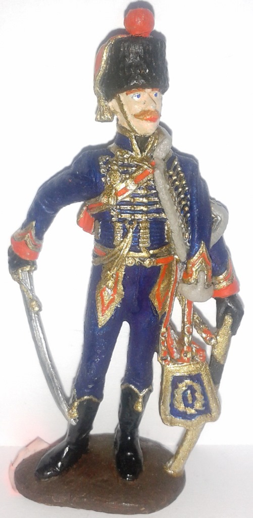 Історична мініатюра. "Офіцер 1-го гусарського полку у парадній формі. Перша Французька імперія. 1804-1815"