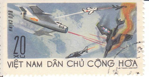Марка поштова гашена. "Việt Nam Dân Chủ Cộng Hòa"