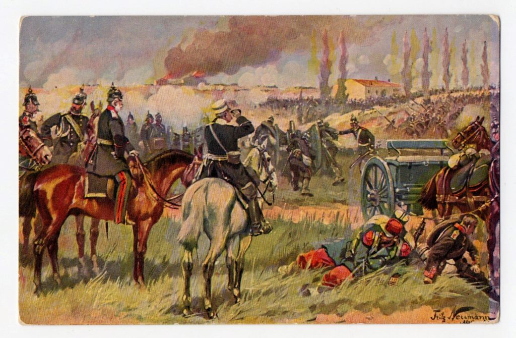 	Поштова листівка. "Fritz Neumann. König Wilhelm I. in der Schlacht bei Gravelotte, 18. August 1870"