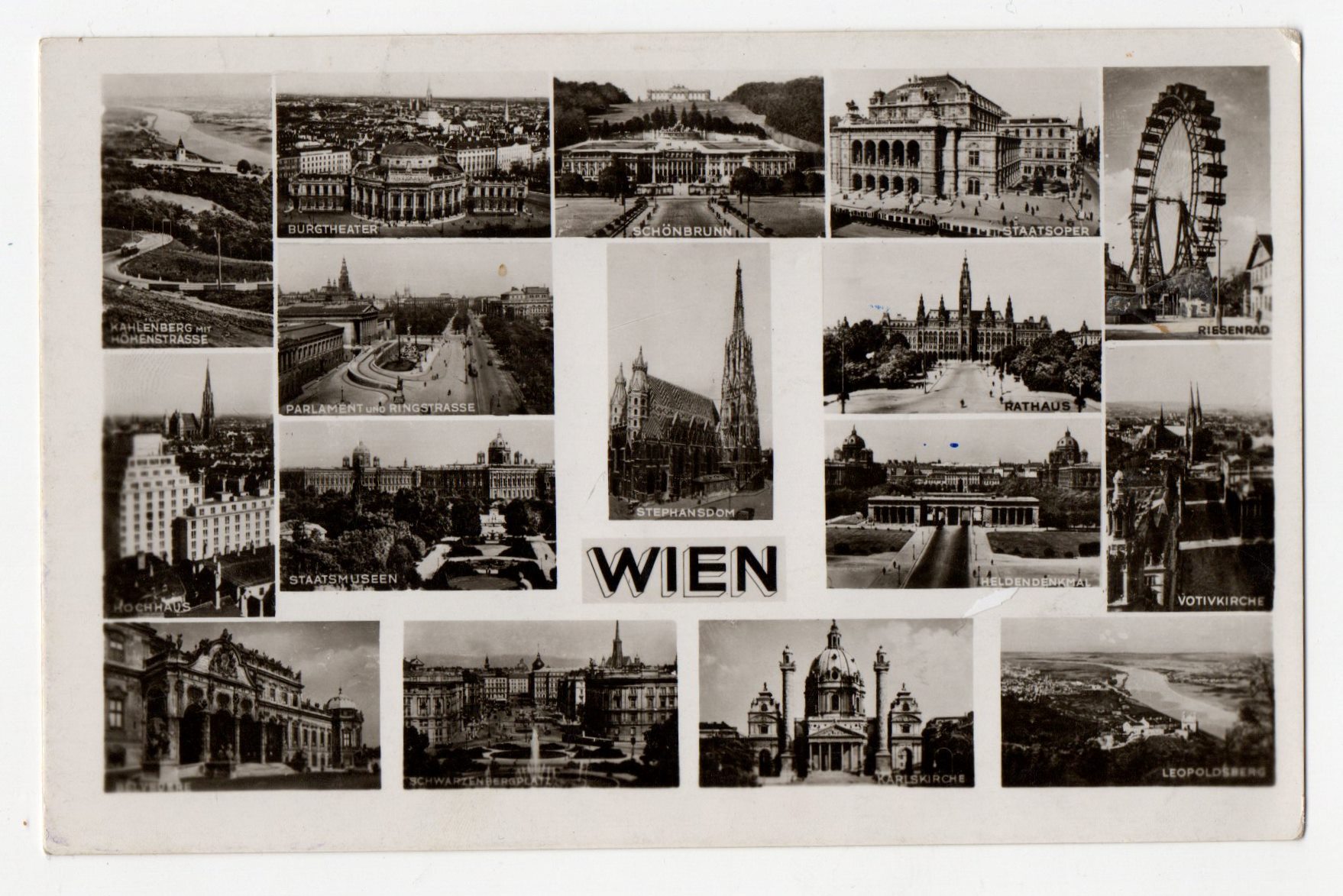 Поштова листівка. "Wien"