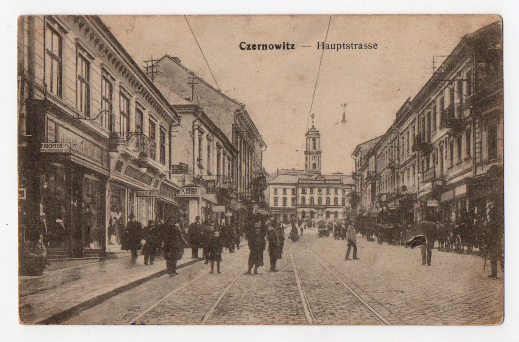 Поштова листівка. "Czernowitz - Hauptstrasse"