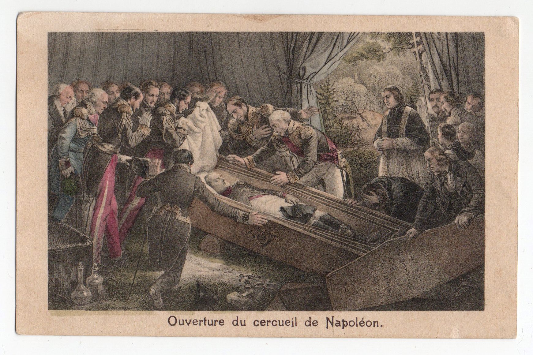 Поштова листівка. "Ouverture du cercueil de Napoléon"